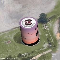 The South Carolina Gamecocks golf team practices near the Cayce water tower. 