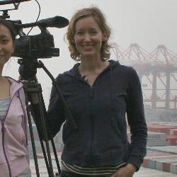UofSC media arts professor Laura Kissel (right) follows American-grown cotton across the Pacific Ocean to textile and clothing manufacturers in China and the return trip of dresses, pants, socks and underwear that end up in retail outlets across the country.