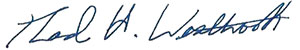 Signature of Thad Westbrook