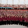 The Concert Choir performs in Williams-Brice stadium.