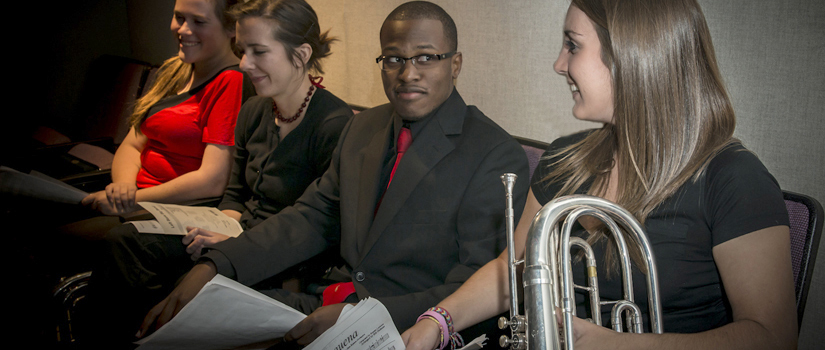 Students audition.