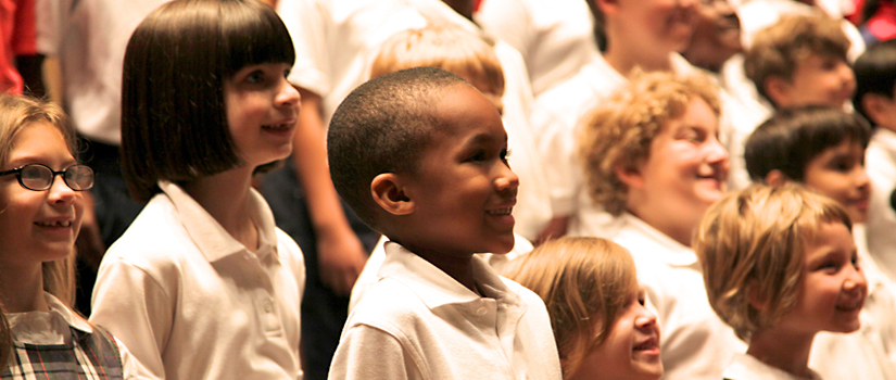 elementary school children in Honors Chorus