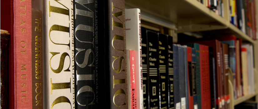 Music library shelves
