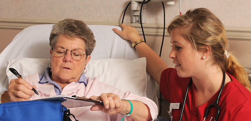 Student with patient