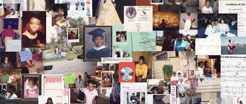 Collage of familial mementos to be featured in "Labor of Love" by Jordan Dantzer.