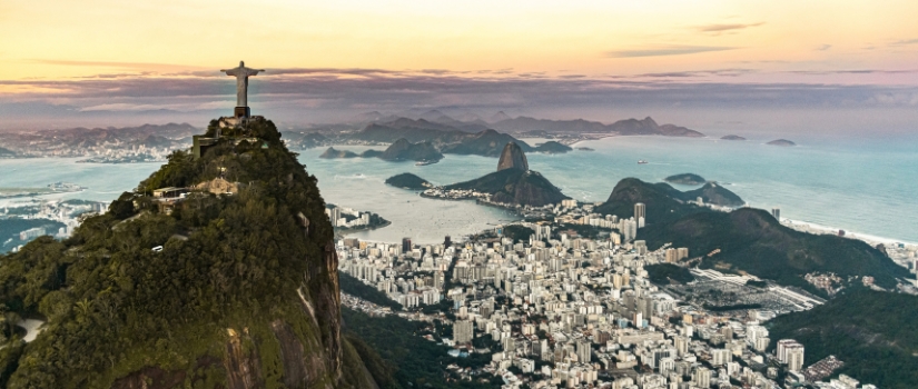 An aerial view of Rio de Janeiro
