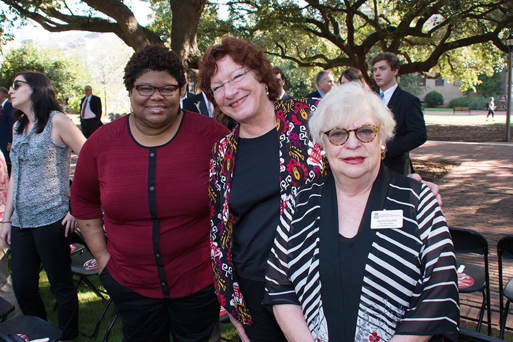 SLIS faculty enjoying the festivities: Angela Wright, Dr. Sam Hastings and Helen Fellers.