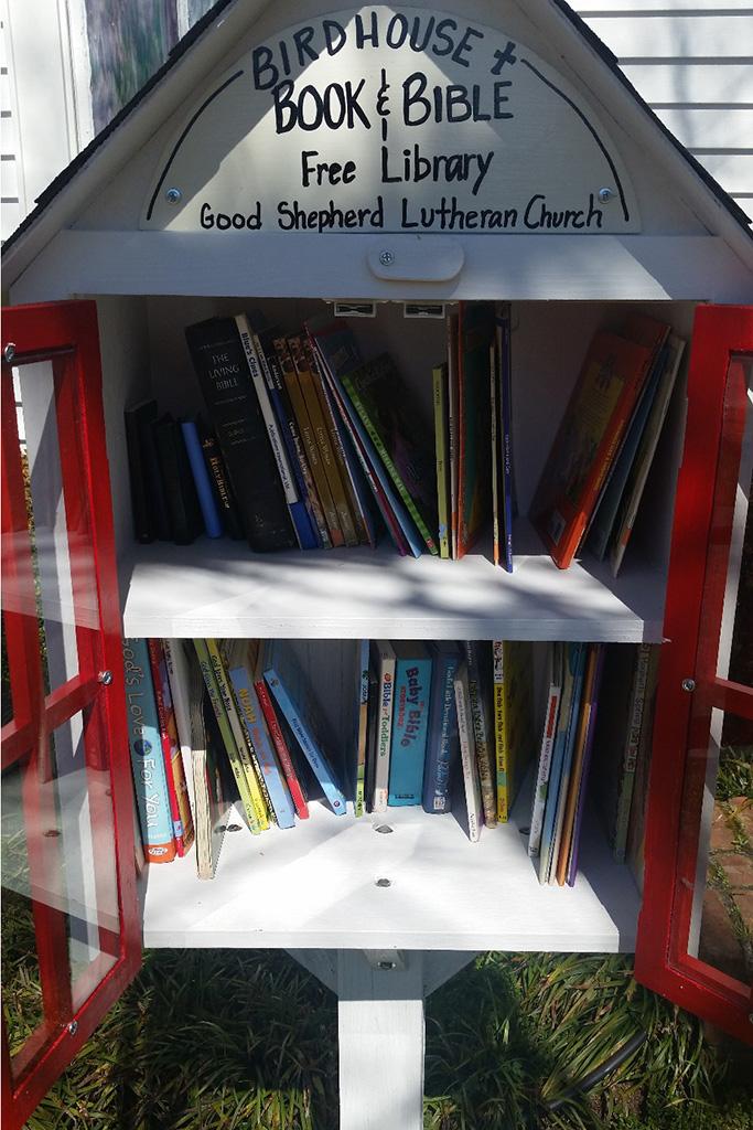 Faith Black built a Little Free Library in Swansea, South Carolina.