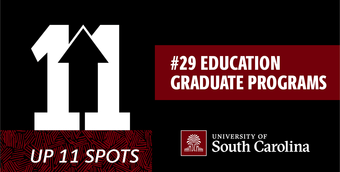 Up 11 spots. #29 Education Graduate Programs. University of South Carolina