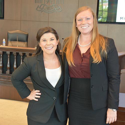 Second-year students Megan Rudd and Olivia Hassler represented the state of South Carolina.