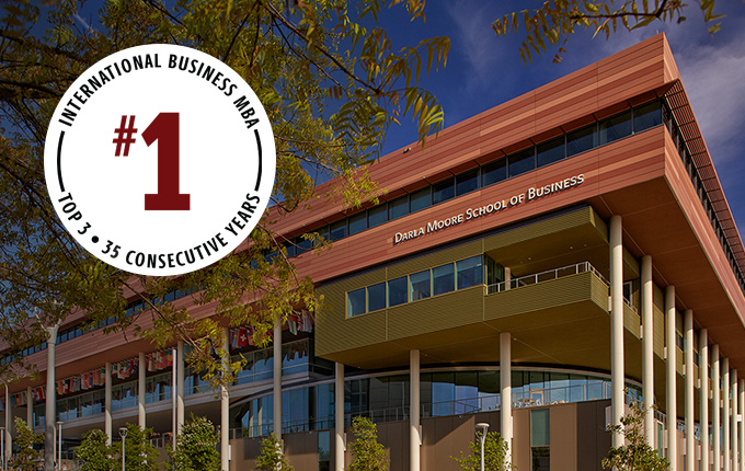 Our international MBA has been ranked number 1 for 11 consecutive years, and in the top 3 for 35 consecutive years by U.S. News and World Report