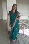 Dressing in a traditional sari for a cultural event at Christ University