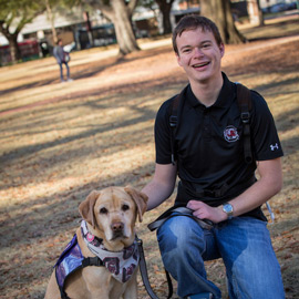 Jory Fleming and dog Daisy