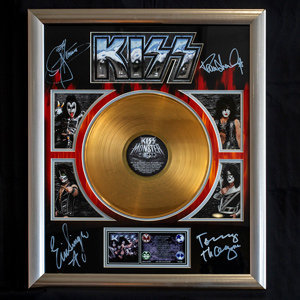 KISS gold record in frame