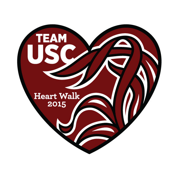 UofSC heart walk team logo