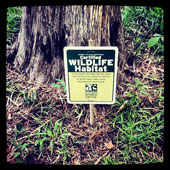 Wildlife habitat sign