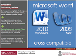 Compatible with Windows Word 2010 and Mac Word 2008