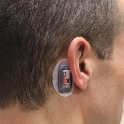 Small accelerometers placed behind the ear record forces that an athlete’s head experiences during sporting events. UofSC researchers have access to a wide range of athletes in many settings suitable for research studies.
