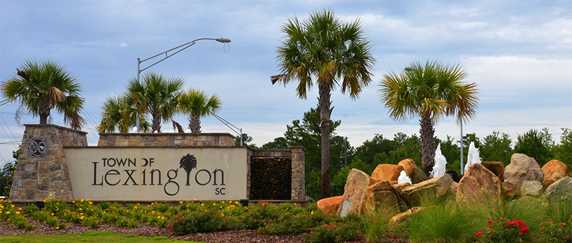 Photograph of the town sign for Lexington, South Carolina