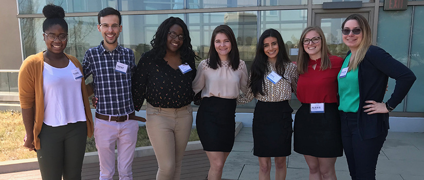 Students pose together outside at the 2019 DIHSE conference