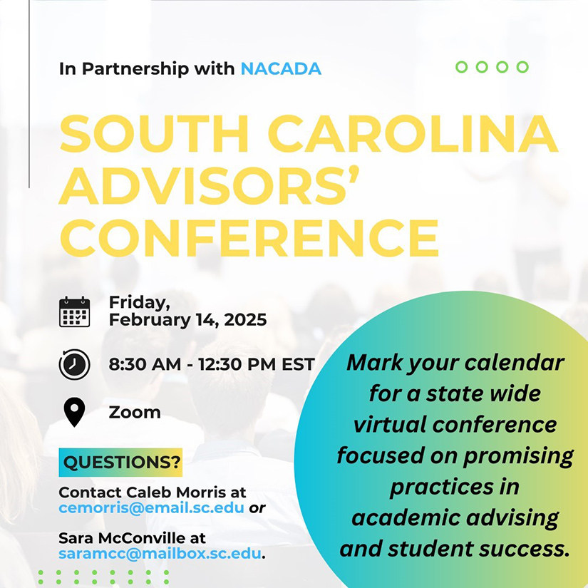 Mark your calendars for a state wide virtual conference hosted in partnership with NACADA. February 14, 2025 from 8:30am-12:30pm EST on Zoom. 