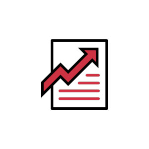 an area points increasingly upward