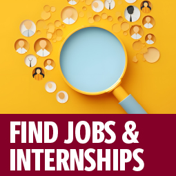 Images says "Find Jobs & Internships"