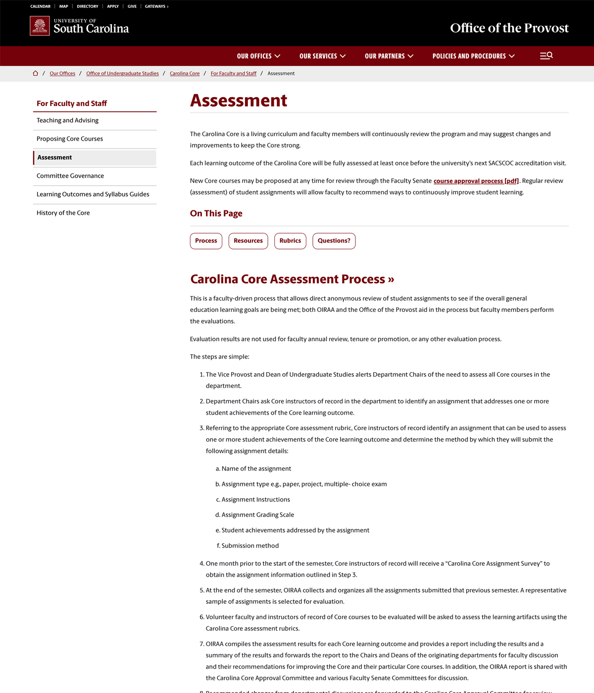 Example screenshot of a content page.