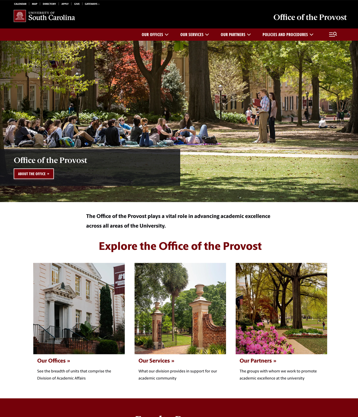 Example screenshot of a landing page.