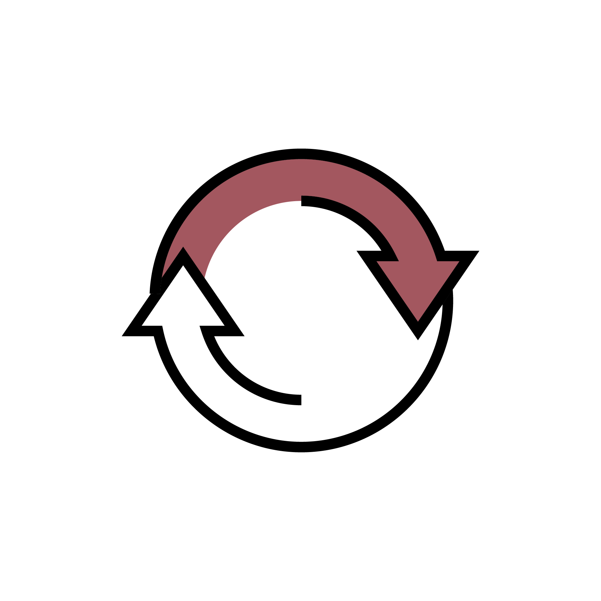 Circular feedback loop icon
