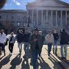 Students walking away from the South Carolina capitol building