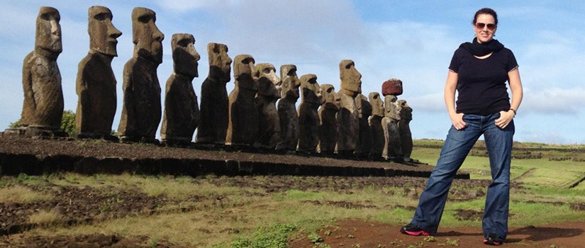 Provost Gabel visiting Easter Island, Chile