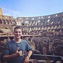 Student in Colosseum, Rome, Italy