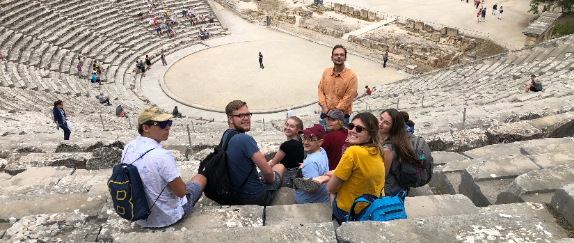 Students study abroad on a Global Classroom in Greece