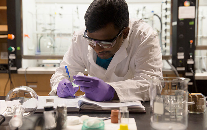 person working in a lab