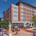 Rendering of Campus Village building from Whaley St.