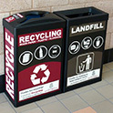 Single-stream recycling bins
