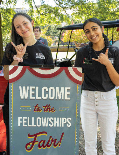 Fellowship Ambassadors during the Fellowships Fair.