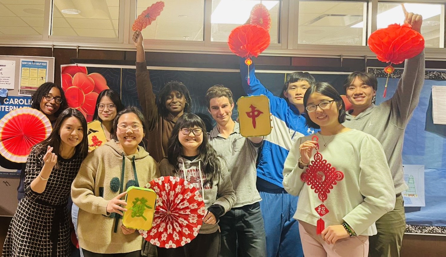 Residents celebrating Lunar New Year.