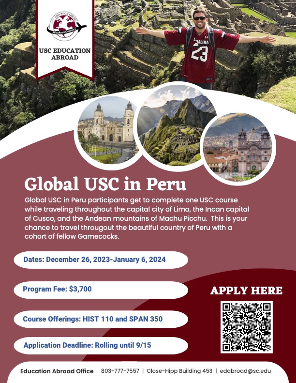 USC Global Classroom in Peru Flyer