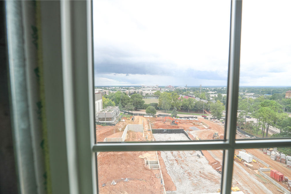 View overlooking Stone Stadium, Williams Brice and the new transit center from Building 1