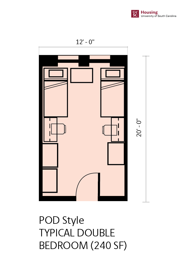 Typical Pod Style Bedroom - Building 1
