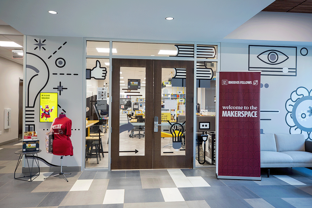 Image of the Makerspace located inside Campus Village Building 2