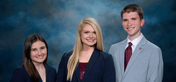 Group headshot of student government executive officers. 