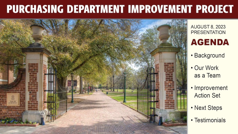 Presentation: Purchasing Improvement Team