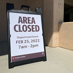 Area Closed for Special Event parking sign