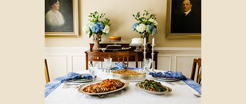 Kugels and Collards table spread