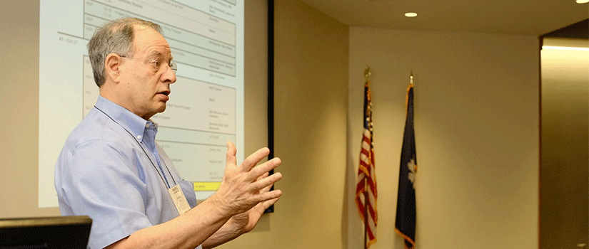 Man presents at Propel Research Mentorship Program