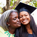 graduate celebrating with her mom
