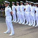navy cadets in summer white